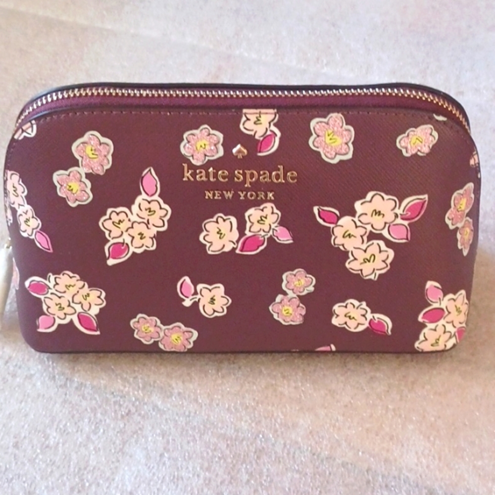 NWT Kate Spade Floral Cosmetic Case - Picture 2 of 8